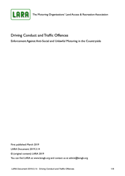 LARA_DrivingConductAndOffencescover
